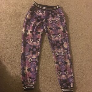 Rue21 Purple Floral Joggers